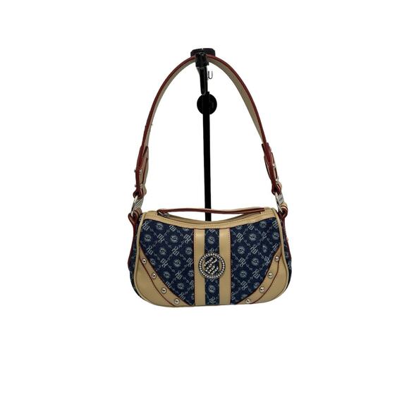 Vintage ROCAWEAR Purse Handbag Denim And Cream Colored Y2K - Picture 2 of 10